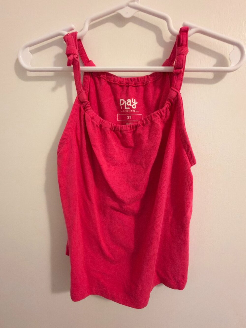 Play Little Sleepies Soluxe Bamboo Smocked Tank Top Solid Fuchsia 2T